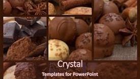  Presentation with christmas chocolate - Amazing presentation theme having set christmas - chocolate collage backdrop and a tawny brown colored foreground