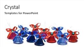  Presentation with christmas kids clipart - Slide deck featuring set christmas bells background and a white colored foreground