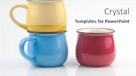  Presentation with ceramics - Audience pleasing PPT layouts consisting of set-colorful-ceramics-cups backdrop and a white colored foreground