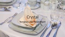  Presentation with elegant wedding - Beautiful slides featuring set for a wedding dinner backdrop and a lemonade colored foreground