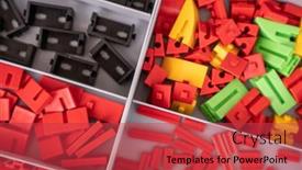  Presentation with mechanical - Presentation theme with set-for-assembling-mechanical-toys background and a red colored foreground
