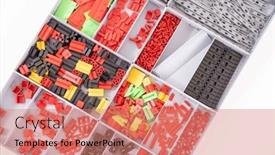  Presentation with mechanical - PPT theme enhanced with set-for-assembling-mechanical-toys background and a coral colored foreground