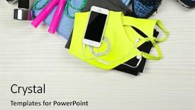  Presentation with disability sports - Theme with set for sports on light background and a sky blue colored foreground