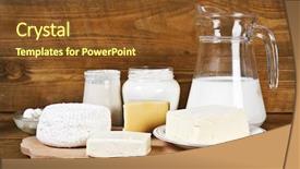  Presentation with dairy products - PPT layouts consisting of set from dairy products background and a  colored foreground