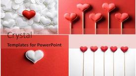  Presentation with textile - PPT layouts having set-from-four-images background and a red colored foreground