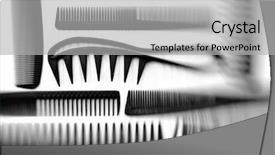  Presentation with hairdressing salon - PPT layouts having set haircut accessories abstract bacground background and a  colored foreground