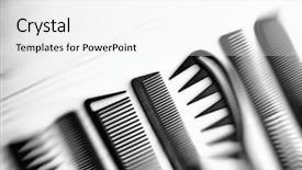  Presentation with hairdressing salon - Audience pleasing slide deck consisting of set haircut accessories abstract bacground backdrop and a  colored foreground