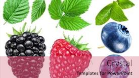  Presentation with blackberry - Presentation design with set-if-raspberry-blueberry background and a  colored foreground