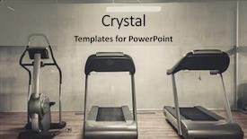  Presentation with concrete - Slide deck enhanced with set in gym interior fitness background and a light gray colored foreground
