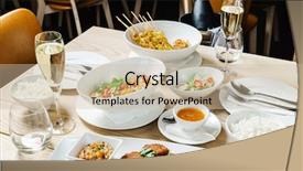  Presentation with restaurant in thai - Cool new slide deck with set in the thailand restaurant backdrop and a  colored foreground