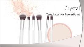  Presentation with proffessional - Audience pleasing slides consisting of set-kit-of-make-up backdrop and a white colored foreground