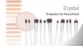  Presentation with proffessional - Theme with set-kit-of-make-up background and a white colored foreground