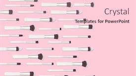  Presentation with skin care - Colorful PPT theme enhanced with set-kit-of-proffessional-skin backdrop and a lemonade colored foreground