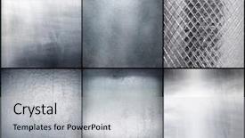  Presentation with steel industry - Colorful PPT theme enhanced with set metal plate steel background backdrop and a light gray colored foreground