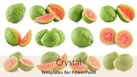  Presentation with guava - Slide deck enhanced with set-of-12-guava-fruit background and a lemonade colored foreground