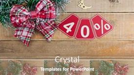  Presentation with christmas sale - PPT theme consisting of set-of-40-70-percent background and a coral colored foreground