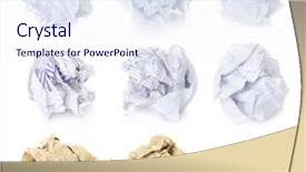  Presentation with craft - Slide set having set of 9 crumpled paper background and a sky blue colored foreground