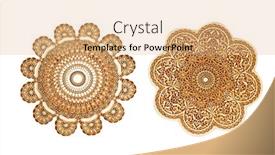  Presentation with ornament - Presentation with set-of-ancient-ornamental-carved background and a coral colored foreground