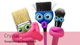  Presentation with lips - Presentation theme consisting of set-of-animated-brushes background and a coral colored foreground