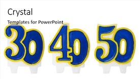  Presentation with wedding anniversary - Colorful slide deck enhanced with set of anniversary candles backdrop and a white colored foreground