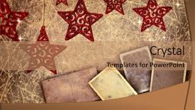  Presentation with gold stars - Presentation theme enhanced with set of antique picture borders background and a coral colored foreground