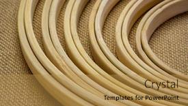  Presentation with embroidery craft - Presentation design with set-of-bamboo-embroidery-hoops background and a gold colored foreground