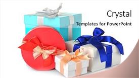  Presentation with shiny - Presentation theme with set of beautiful gift boxes background and a white colored foreground