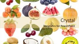  Presentation with fruit mix berry - Slides enhanced with set of berry and fruit background and a yellow colored foreground