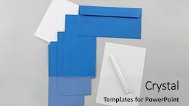  Presentation with branding - Colorful PPT theme enhanced with set of blank items for branding on light background backdrop and a light gray colored foreground