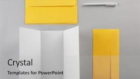  Presentation with branding - Theme having set of blank items for branding on light background background and a light gray colored foreground