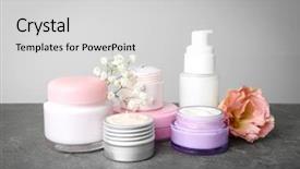  Presentation with skincare and body care spa - Amazing presentation having set of body care products backdrop and a  colored foreground