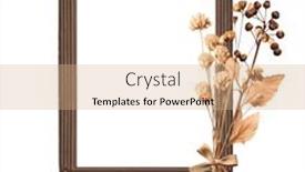  Presentation with flower - PPT theme enhanced with set-of-bouquets-of-dried and a coral colored foreground