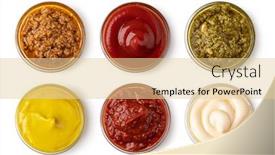  Presentation with sauce - Beautiful theme featuring set-of-bowl-with-sauce backdrop and a lemonade colored foreground