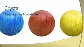  Presentation with bowling - Presentation with circles rows - set of bowling balls background and a cream colored foreground