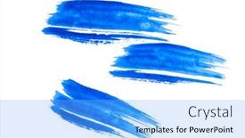  Presentation with brush stroke - Beautiful presentation theme featuring set-of-brush-stroke-blue backdrop and a light blue colored foreground