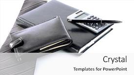  Presentation with accessories - PPT layouts having set of business accessories isolated background and a white colored foreground