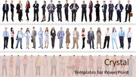  Presentation with business people - PPT layouts having set of business people isolated background and a lemonade colored foreground