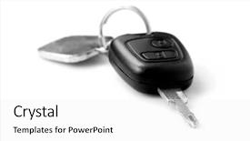  Presentation with keys - Beautiful PPT theme featuring set of car keys backdrop and a white colored foreground