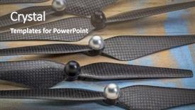  Presentation with carbon fiber - Cool new presentation theme with set of carbon fiber propellers backdrop and a gray colored foreground
