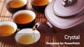  Presentation with bamboo - PPT layouts featuring set of china tea background and a tawny brown colored foreground