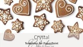  Presentation with gingerbread - Presentation design consisting of set-of-christmas-gingerbread-cookies background and a light gray colored foreground