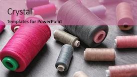  Presentation with st joseph to color - Slides featuring set of color sewing threads background and a coral colored foreground