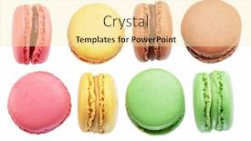  Presentation with colorful - PPT layouts with set-of-colorful-french-macarons background and a  colored foreground