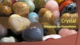  Presentation with stones - Beautiful presentation featuring set of colorful semiprecious stones backdrop and a tawny brown colored foreground