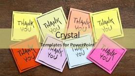  Presentation with wood rustic - Theme with set of colorful sticky note background and a blonde colored foreground