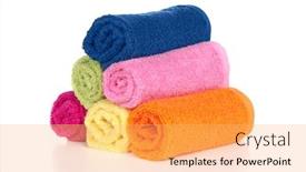  Presentation with wash - PPT layouts with set-of-colorful-wash-towels background and a yellow colored foreground