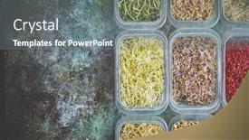  Presentation with peas - PPT theme with set-of-containers background and a gray colored foreground