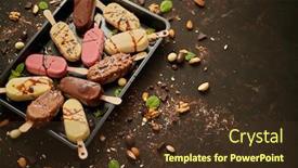  Presentation with chocolate milk - Audience pleasing PPT theme consisting of set-of-delicious-white backdrop and a tawny brown colored foreground