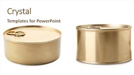  Presentation with set of different dental tools - Audience pleasing presentation theme consisting of set of different blank cans backdrop and a cream colored foreground