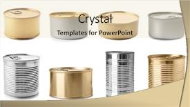  Presentation with blank - Amazing PPT theme having set of different blank cans backdrop and a lemonade colored foreground